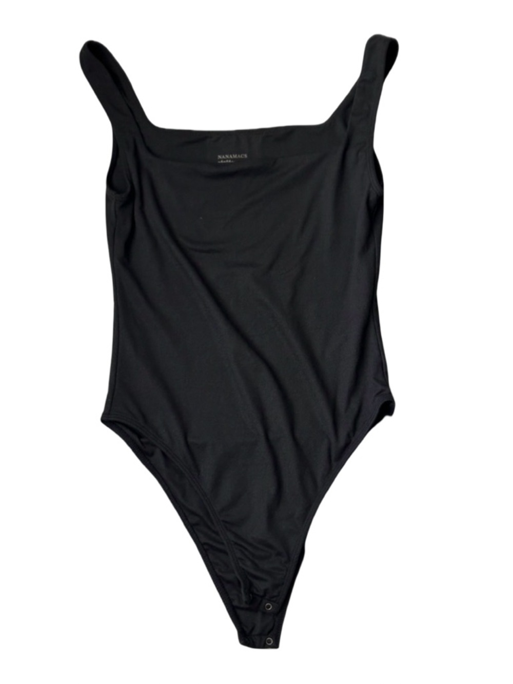 Nanamacs Black Square Neck Sleeveless Bodysuit Women’s Size M
